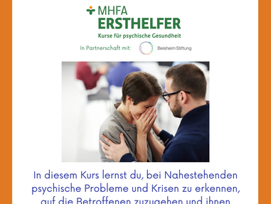 Mental Health First Aid – 12-Stunden-Kurs für psychische Erste Hilfe