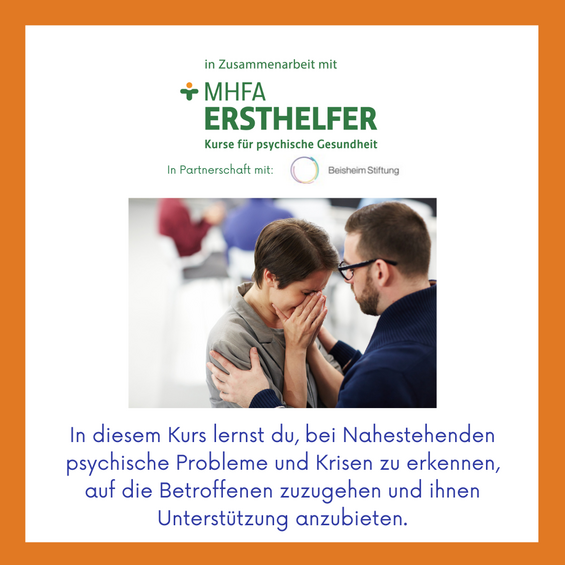 Bild zu: Mental Health First Aid – 12-Stunden-Kurs für psychische Erste Hilfe - Bildvergrößerung