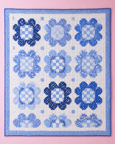 Bild zu: Blumenpanel in Foundation Paper Piecing - Bildvergrößerung